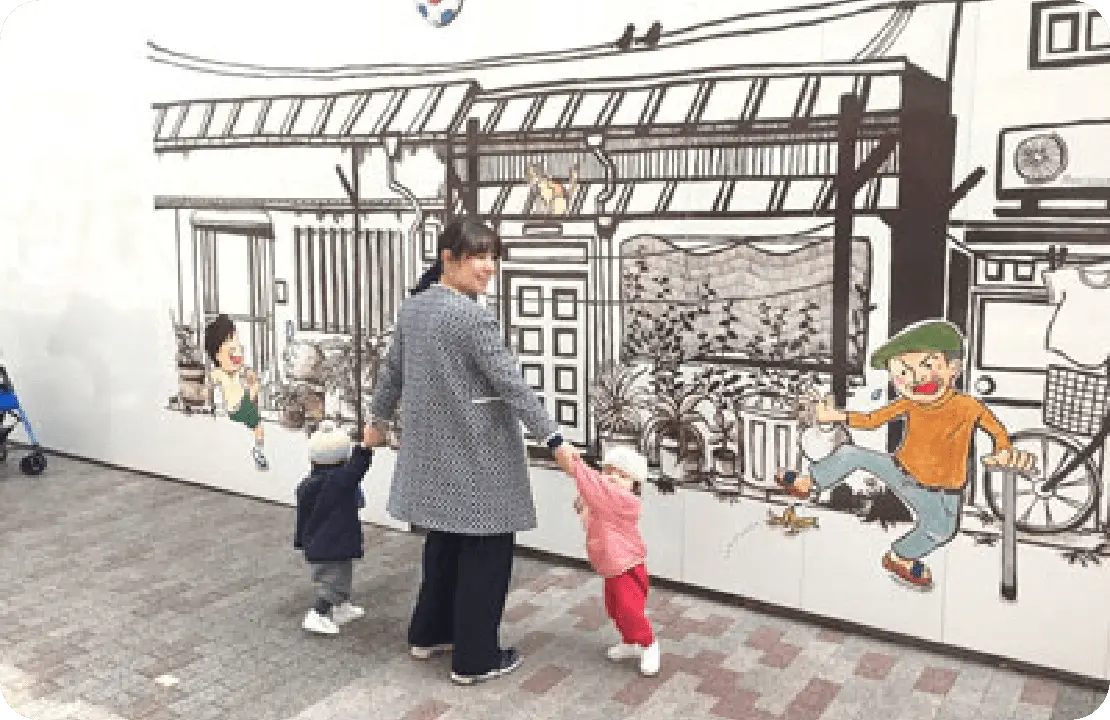 平井まち子が家族と出かける様子